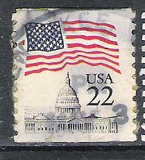 1985 -1987 Bandera nacional sobre el capitolio.