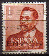 España 1961 1351 Sello º Juan Vázquez de Mella 1p Timbre Espagne Spain Spagna