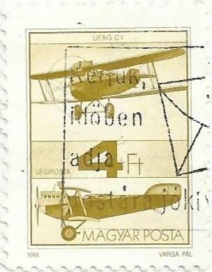 HISTORIA DE LA AVIACIÓN HÚNGARA. UFAG C1. YVERT HU PA461