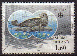 FINLANDIA SUOMI FINLAND 1986 Scott 735 Sello Europa Focas Michel 985