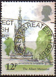 Gran Bretaña 1980 Scott837 Sello Edificios Albert Memorial usado Great Britain 