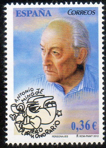 4726- Antonio Mingote. Retrato del dibujante y Humorista ( 1919-2012).