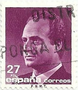 (266)SERIE BÁSICA JUAN CARLOS I. IIa SERIE. VALOR FACIAL 27 Pts. EDIFIL 3156