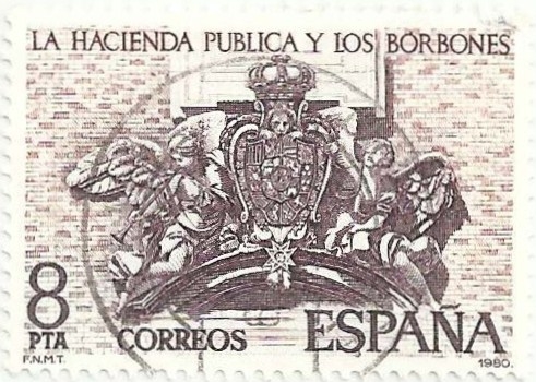 LA HACIENDA PÚBLICA Y LOS BORBONES. ESCUDO CASA DE ADUANAS, MADRID. EDIFIL 2573