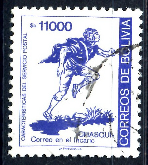 BOLIVIA_SCOTT 712 CHASQUI, CARTERO CORREDOR INCA. $.25