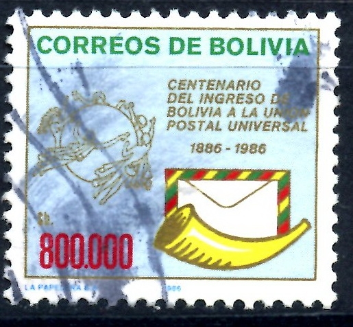 BOLIVIA_SCOTT 731.03 CENT ADMISION DE BOLIVIA EN LA UPU. $0.6