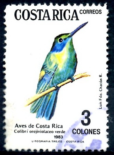 COSTA RICA_SCOTT 291.01 COLIBRI THALASSINUS. $0,25