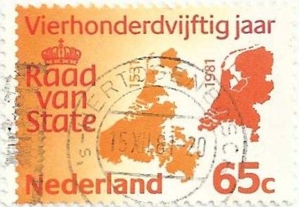 450 AÑOS CREACIÓN CONSEJO DE ESTADO. MAPAS HOLANDA DE 1531 Y 1981. YVERT NL 1158