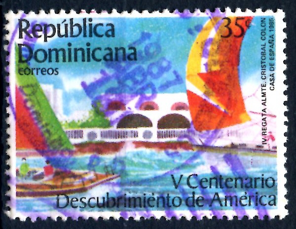 REP DOMINICANA_SCOTT 951.01 4ª REGATA ALMTE. CRISTOBAL COLON. $0,60