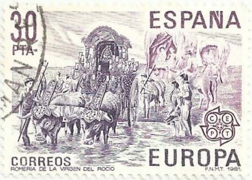 SERIE EUROPA-CEPT 1981. LA ROMERÍA DEL ROCÍO. EDIFIL 2616