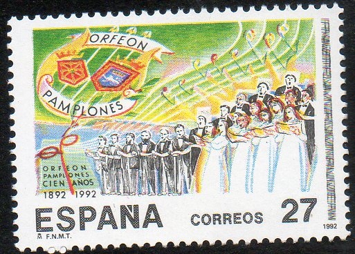 3225- Efemérides. I Centenario del orfeón Pamplonés.