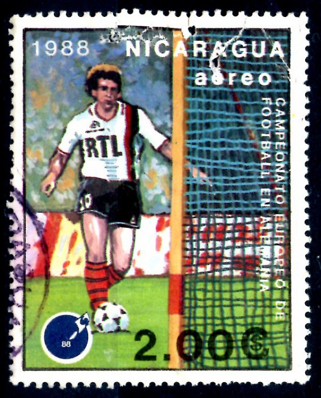 NICARAGUA_SCOTT 1695.02 CAMPEONATO EUROPEO DE FUTBOL, ALEMANIA 88. $0,20