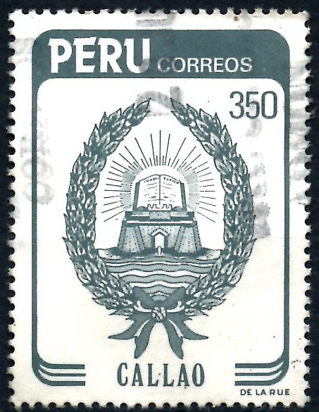 PERU_SCOTT 814.01 ESCUDO CIUDAD DE CALLAO. $0,45