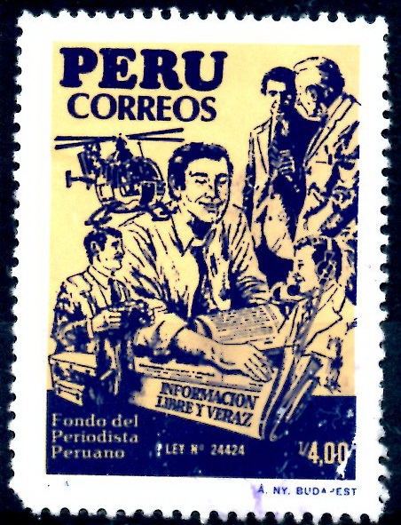 PERU_SCOTT 938.01 FONDO DEL PERIODISMO PERUANO. $0,35