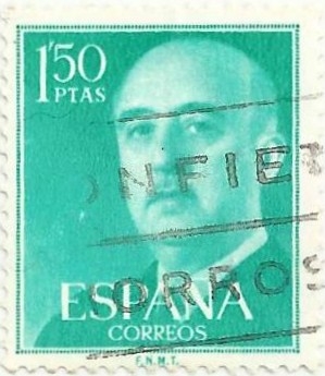 (289) SERIE BÁSICA FRANCO. VALOR FACIAL 1.50 Pts. EDIFIL 1155