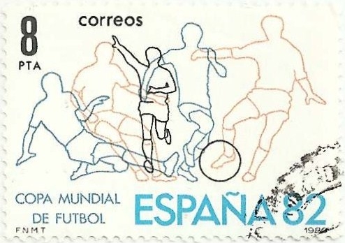 CAMPEONATO MUNDIAL DE FUTBOL, ESPAÑA´82. SILUETAS DE FUTBOLISTAS. EDIFIL 2570