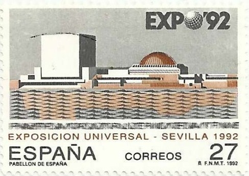 EXPOSICIÓN UNIVERSAL SEVILLA 1992. PABELLÓN DE ESPAÑA. EDIFIL 3155