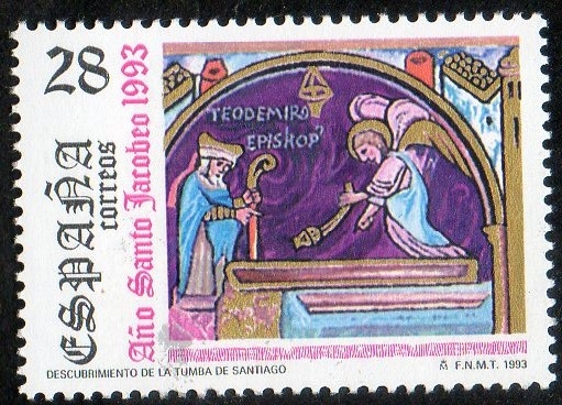 3253-  Año Santo Jacobeo. Descubrimiento de la tumba del apostol por Teodomiro, obispo de la Iría Fl