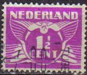 Holanda 1924-26 Scott 166 Sello Gull Gaviota1 1/2 usado Netherland