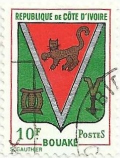 ESCUDOS DE ARMAS. ESCUDO DE LA CIUDAD DE BOUAKÉ. YVERT CI289