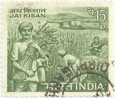 Ier ANIVERSARIO DE LA MUERTE DE BAHADUR SHASTRI. JAI KISAN. YVERT IN 216