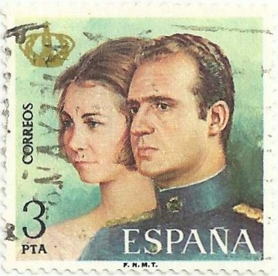 SERIE JUAN CARLOS Y SOFIA, REYES DE ESPAÑA. PAREJA REAL, VALOR FACIAL 3 Pts. EDIFIL 2304