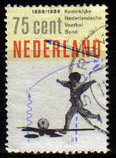 HOLANDA Netherlands 1989 Scott 749 Sello Asociación Holandesa de Futbol Usado