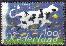 HOLANDA Netherlands 1995 Scott 873 Sello Vaca Volando Productos Holandeses Usado