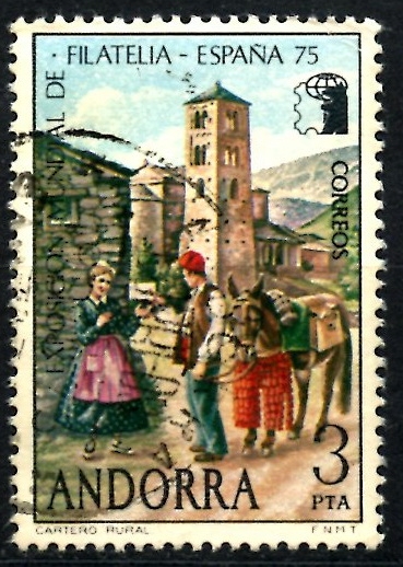 ANDORRA_SCOTT 86 EXPOSICION MUNDIAL DE FILATELIA, ESPAÑA 75 $0,5