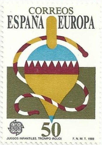 SERIE EUROPA 1989. JUEGOS INFANTILES. TROMPO. EDIFIL 3009