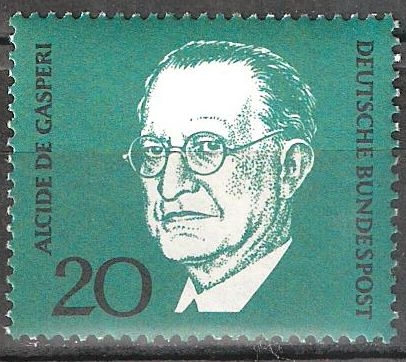 Conmemoración de Adenauer (1ª edición). Sir Alcide de Gasperi.