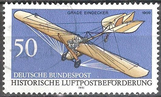 Aviones de correo históricos. Monoplano de Hans Grade, 1909.