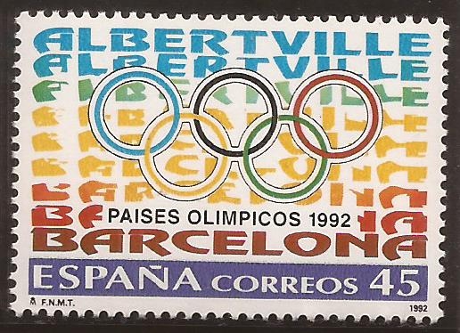 Países Olímpicos. Albertville-Barcelona  1992  45 ptas