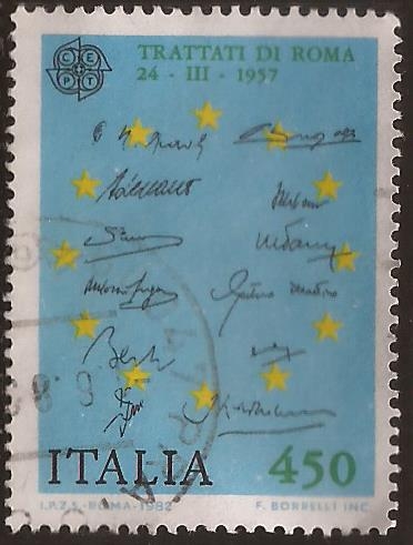 XXV Aniversario Tratado de Roma 1982  450 liras