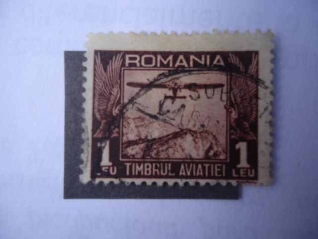 Timbrul Aviatiei - Rumania, 1 Leu