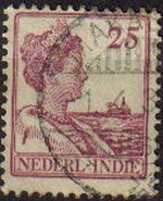 HOLANDA INDIAS Netherlands Indies 1914 Scott 126 Sello Reina Guillermina Wilkelmina usado