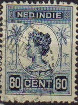 HOLANDA INDIAS Netherlands Indies 1914 Scott 132 Sello Reina Guillermina Wilkelmina usado