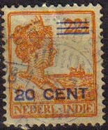 HOLANDA INDIAS Netherlands Indies 1922 Scott 146 Sello Reina Guillermina Wilkelmina usado