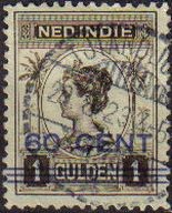 HOLANDA INDIAS Netherlands Indies 1922 Scott 149 Sellos Reina Guillermina sobreimpresionado usado