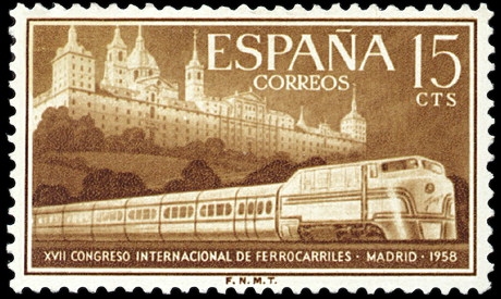 ESPAÑA SEGUNDO CENTENARIO NUEVO Nº 1232 ** 15C CASTAÑO FERROCARRILES