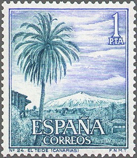 ESPAÑA 1966 1731 Sello Nuevo III Serie Turistica El Teide Tenerife