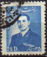 IRAN 1951 Scott 953 Sello Retrato Mohammad Reza Shah Pahlavi Usado