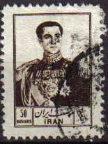 IRAN 1954 Scott 1002 Sello Retrato Militar Mohammad Reza Shah Pahlavi Usado