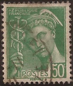 Mercurio  1938  50 cents (verde)