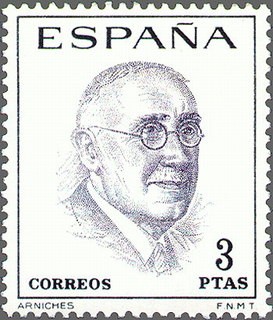 ESPAÑA 1966 1759 Sello Nuevo Literatos Españoles Arniches