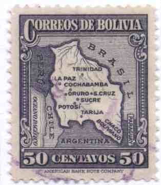 Mapa de Bolivia