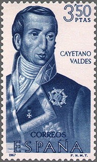 ESPAÑA 1967 1825 Sello Nuevo VIII Forjadores de América Cayetano Valdes