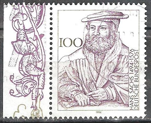  500 Aniv de nacimiento de Hans Sachs,cantante principal y escritor.