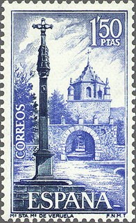 ESPAÑA 1967 1834 Sello Nuevo Monasterio Veruela (Zaragoza) Calvario y Puerta Exterior