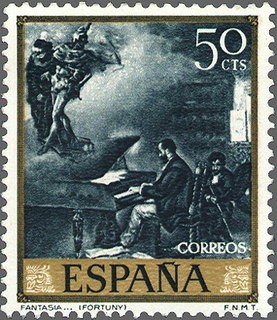 ESPAÑA 1968 1855 Sello Nuevo Pintor Mariano Fortuny Marsal Fantasia